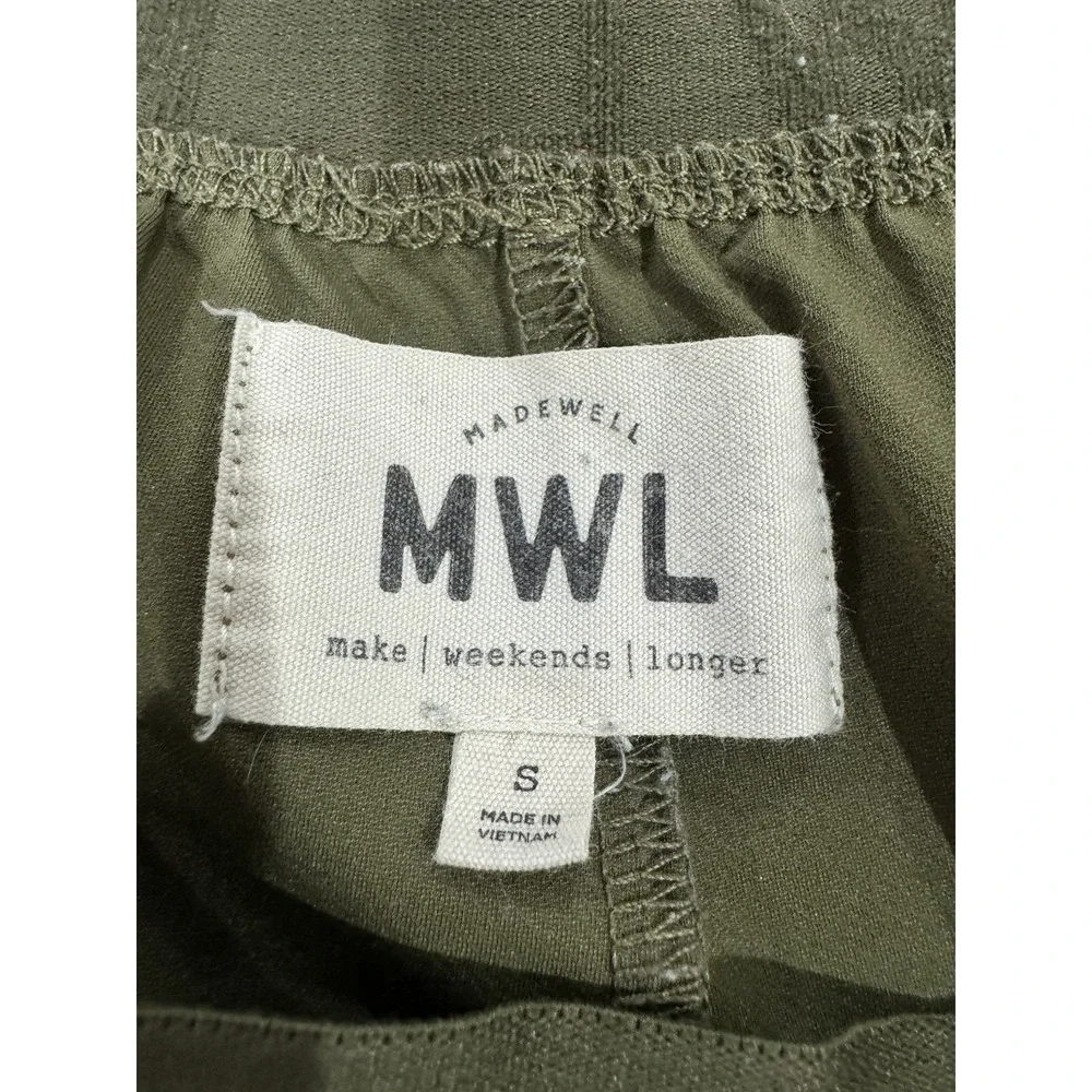Madewell MWL Olive Green Pull-On Athletic Shorts Size S Running Lounge